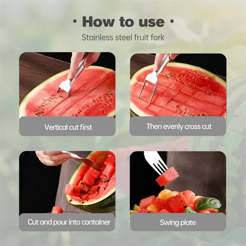 Aiitle 2-in-1 Stainless Steel Watermelon Cutter