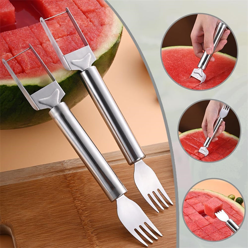 Aiitle 2-in-1 Stainless Steel Watermelon Cutter