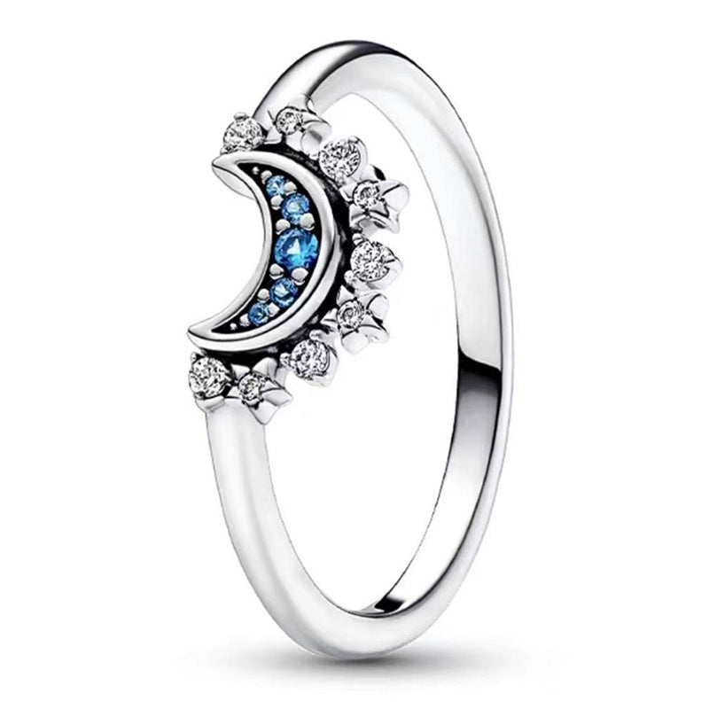 Aiitle 925 Sterling Silver Sun and Moon Ring