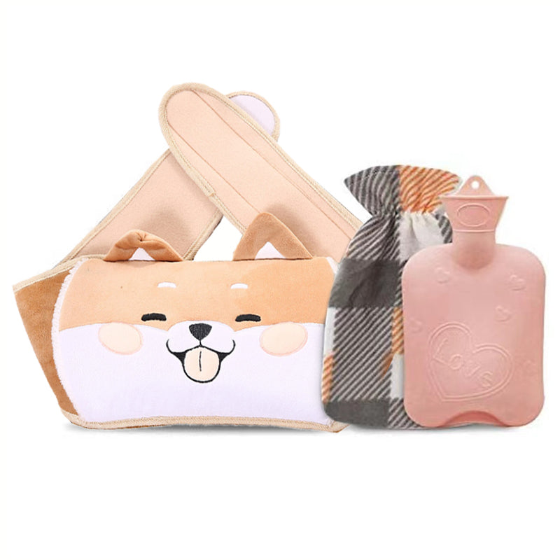 Aiitle Plush Hot Water Bottle Belt Set