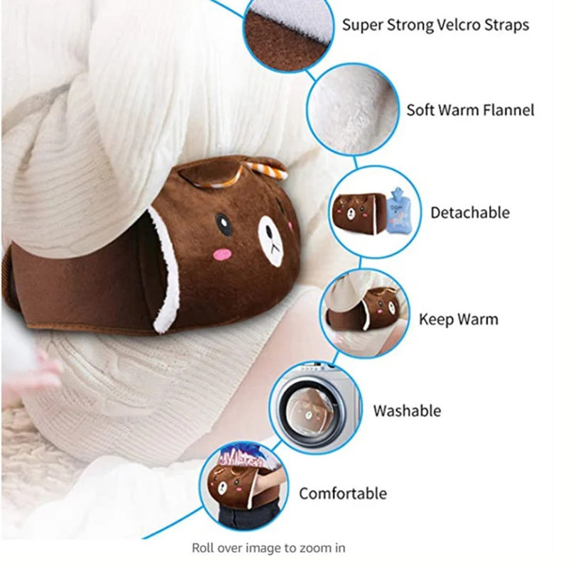 Aiitle Plush Hot Water Bottle Belt Set