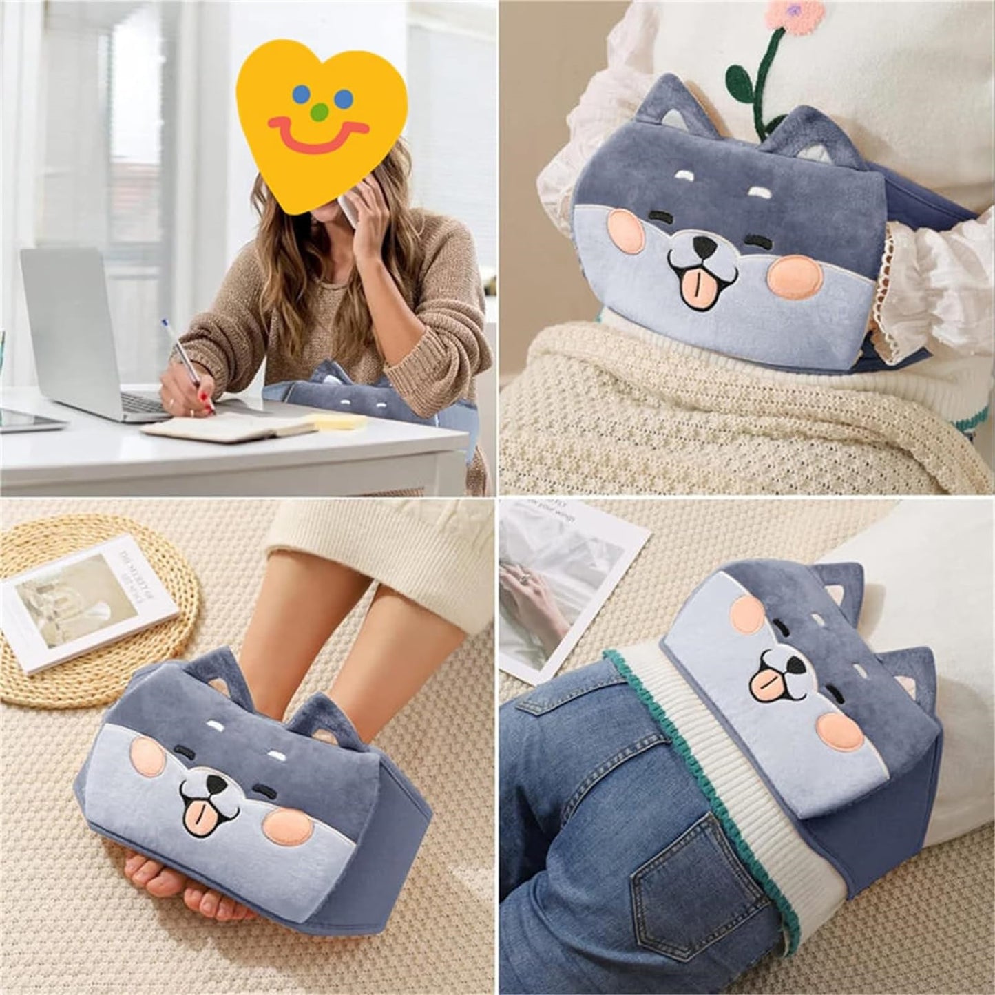 Aiitle Plush Hot Water Bottle Belt Set