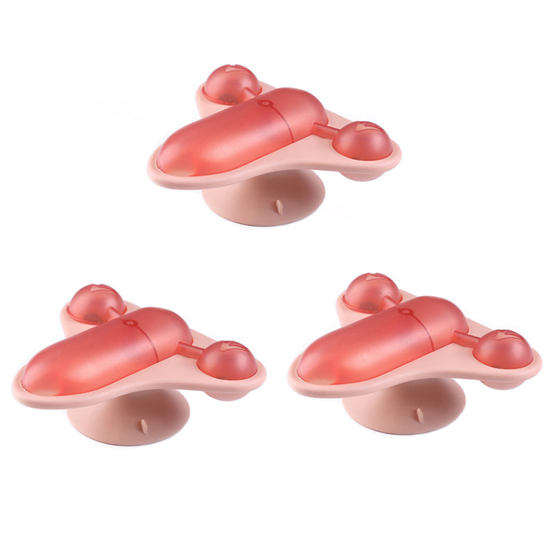 Aiitle Rotating Airplane Pet Food Dispenser Toy