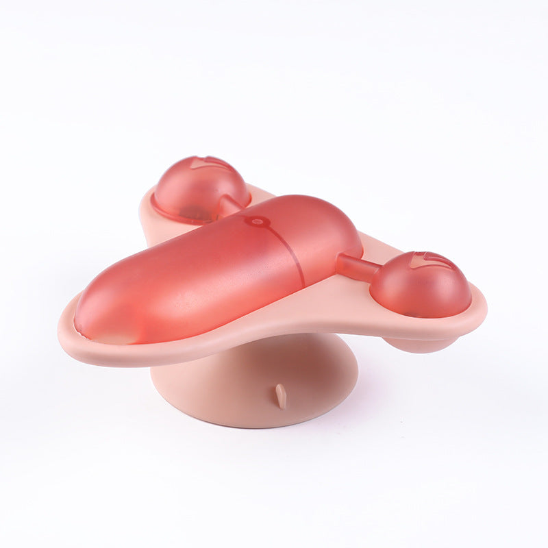 Aiitle Rotating Airplane Pet Food Dispenser Toy