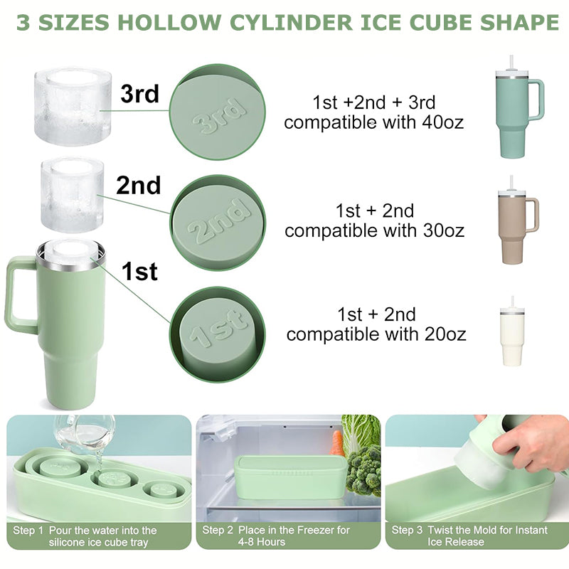 Aiitle Silicone Ice Cube Tray for Tumbler