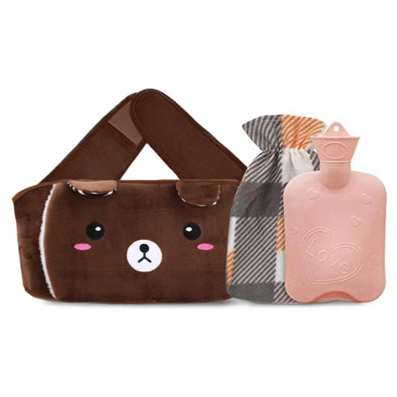 Aiitle Plush Hot Water Bottle Belt Set
