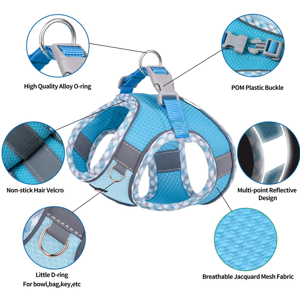 Aiitle Step in Breathable Air Mesh Dog Harness Blue