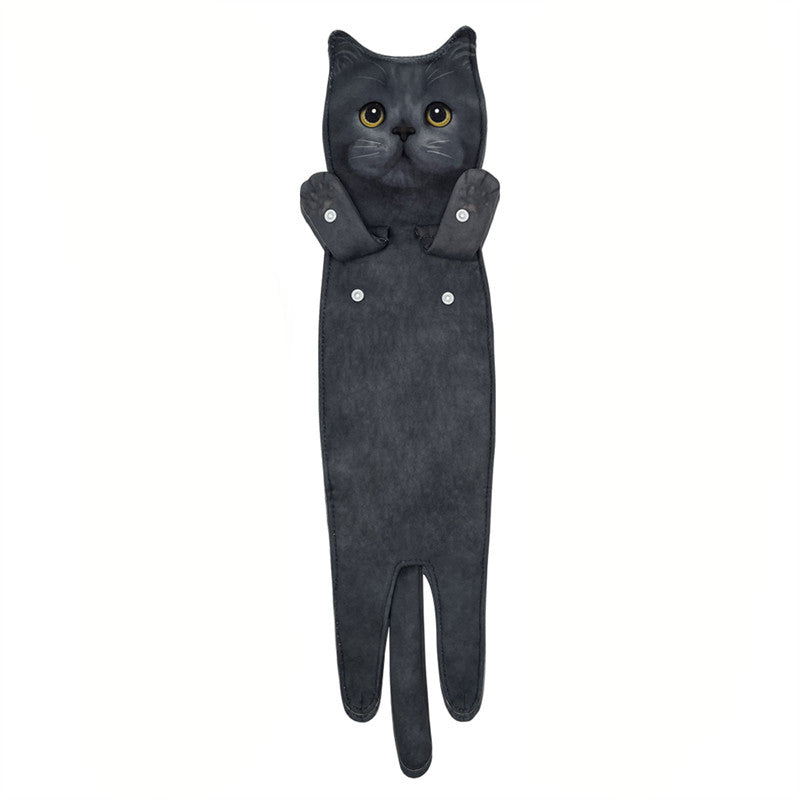 Aiitle Cute Cat Hand Towel