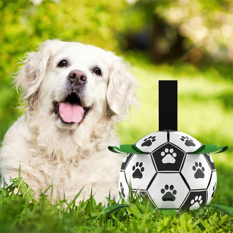 Aiitle Dog Toy Straps Soccer Ball with Free Bump