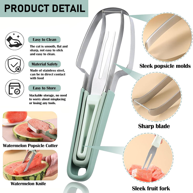 Aiitle 3 in 1 Watermelon Fork Slicer Cutter