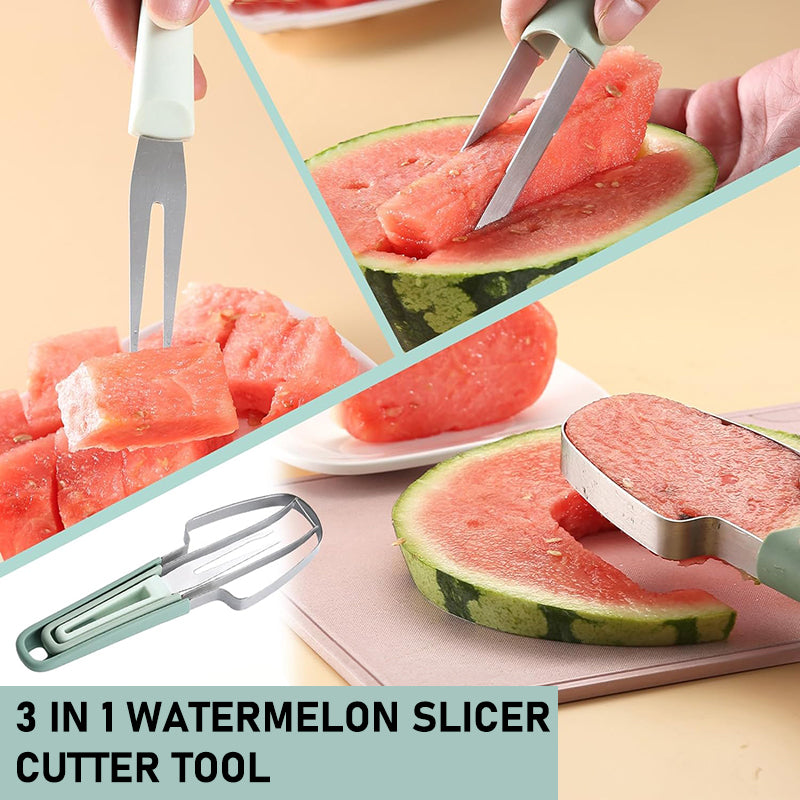 Aiitle 3 in 1 Watermelon Fork Slicer Cutter