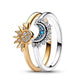 Aiitle 925 Sterling Silver Sun and Moon Ring