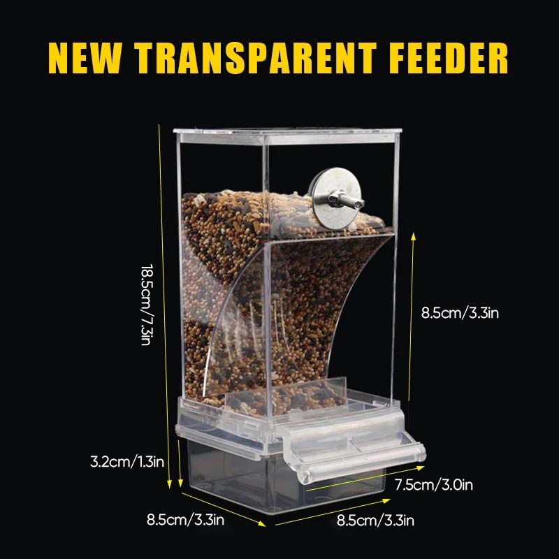 Aiitle Automatic No-Spill Transparent Bird Feeder