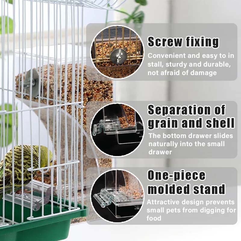 Aiitle Automatic No-Spill Transparent Bird Feeder