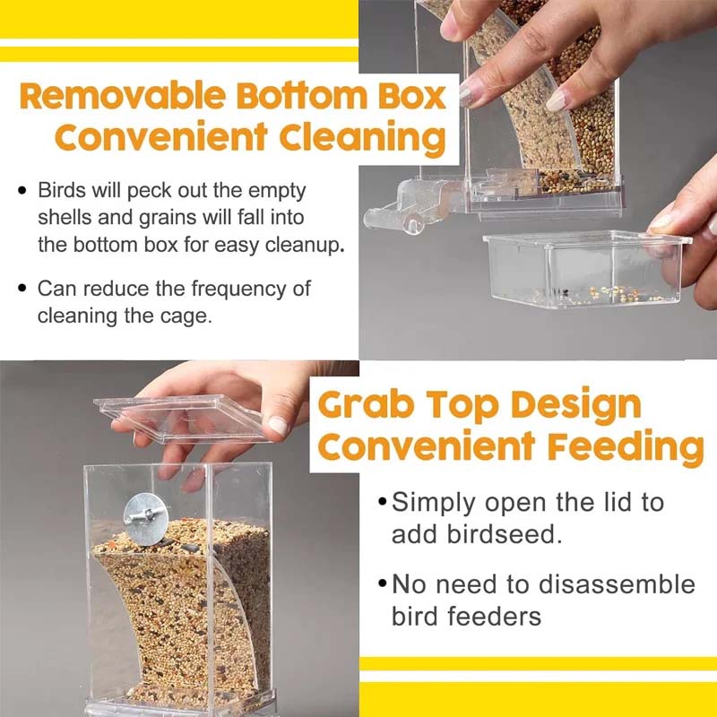 Aiitle Automatic No-Spill Transparent Bird Feeder