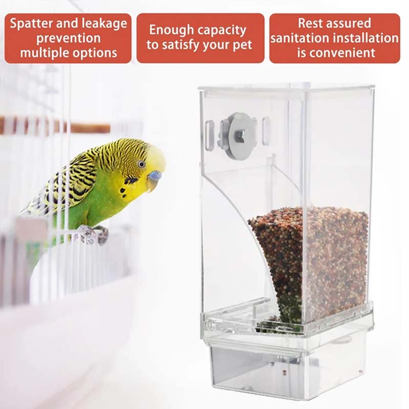 Aiitle Automatic No-Spill Transparent Bird Feeder