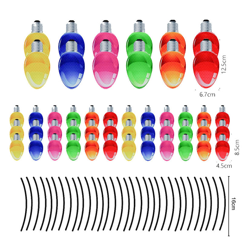 Aiitle Christmas Reflective Car Refrigerator Magnets Set