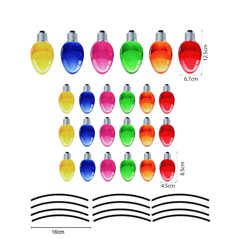 Aiitle Christmas Reflective Car Refrigerator Magnets Set