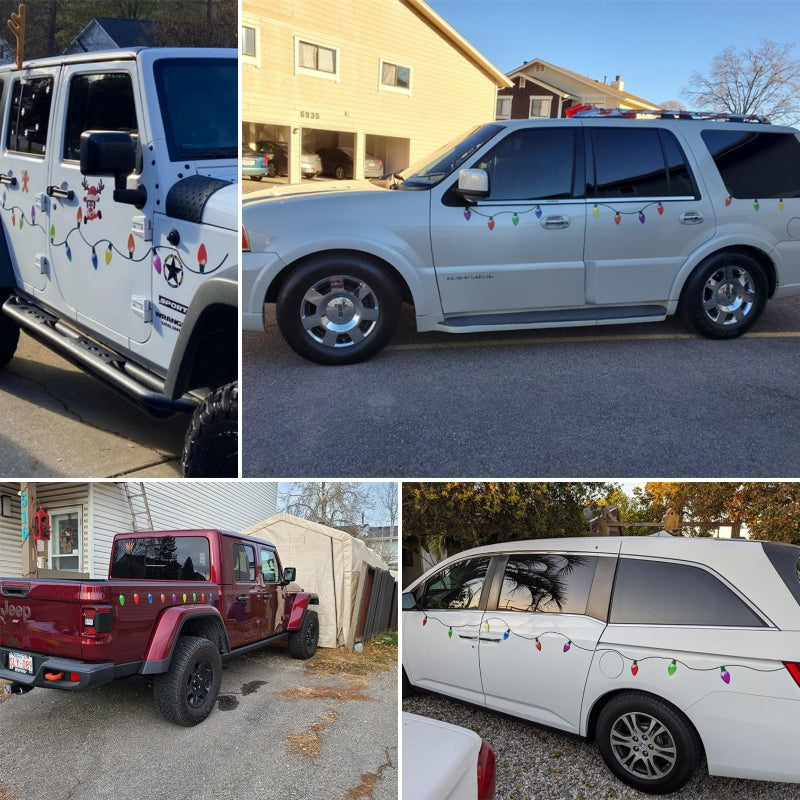Aiitle Christmas Reflective Car Refrigerator Magnets Set