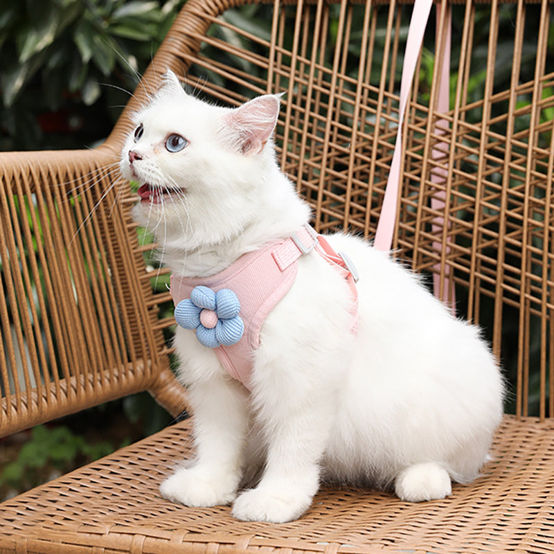 Aiitle Cute 3D Flower Breathable Dog Harness