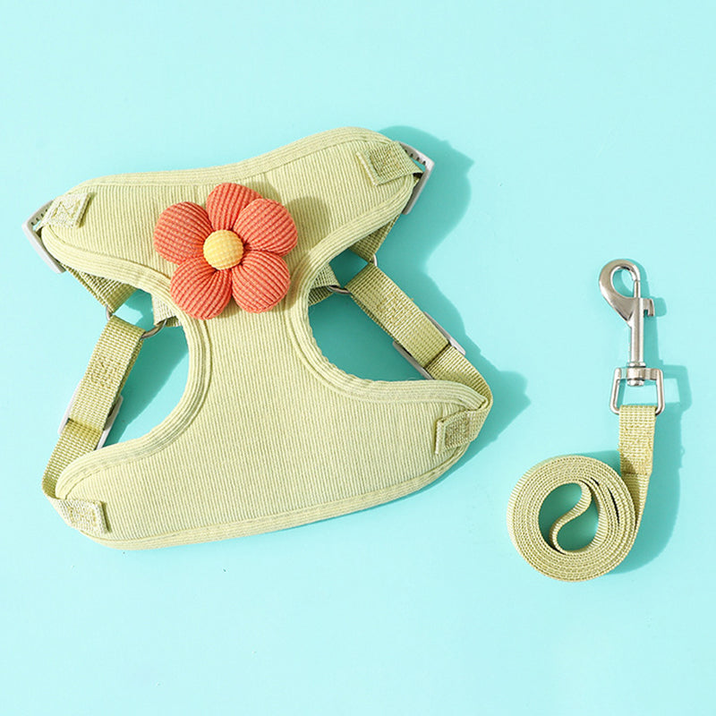 Aiitle Cute 3D Flower Breathable Dog Harness