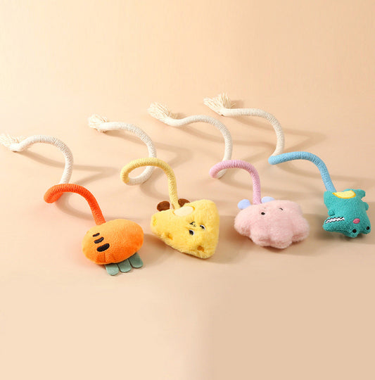 Aiitle Cute Plush Cotton Rope Cat Toys