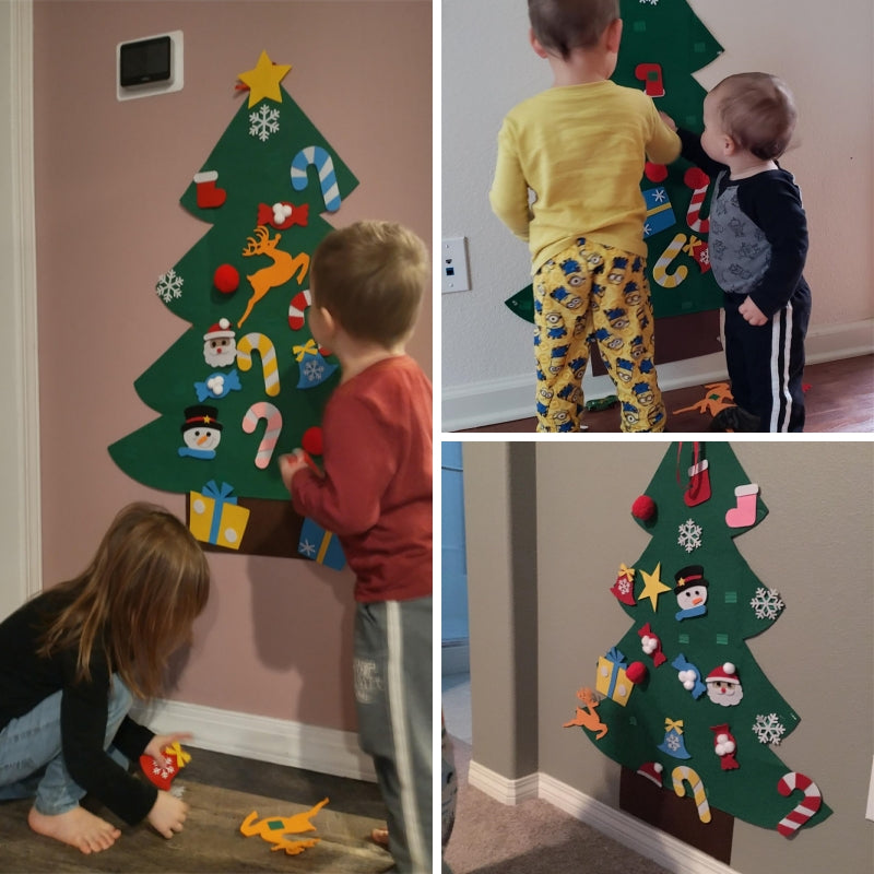 Aiitle DIY Christmas Felt Tree Set with LED Lights