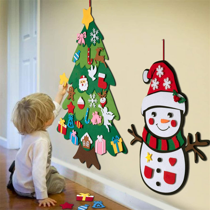 Aiitle DIY Christmas Felt Tree Set with LED Lights