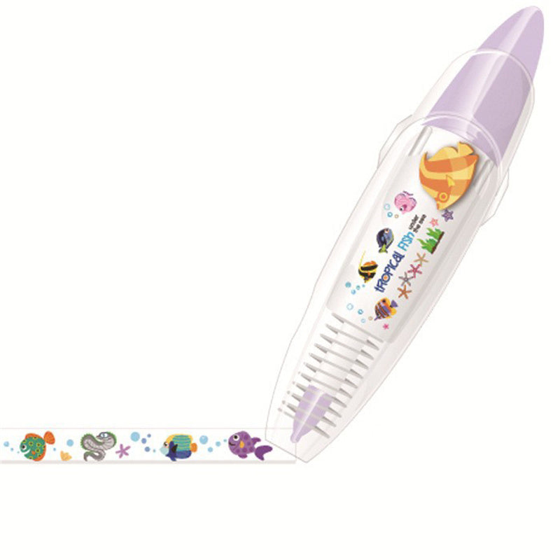Aiitle DIY Cute Animals Press Tape Decorative Pen