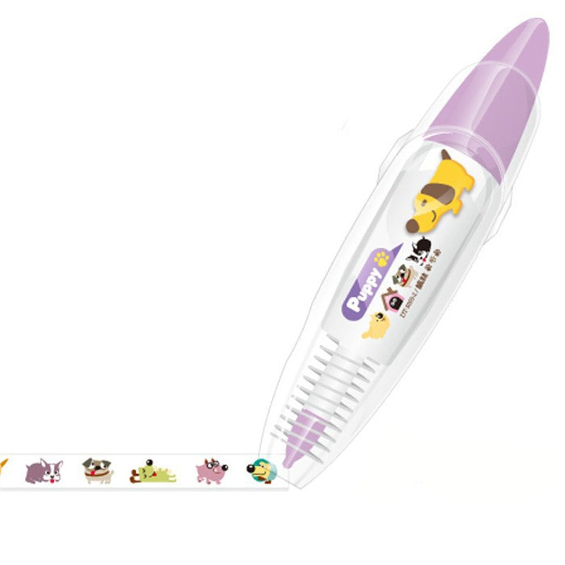 Aiitle DIY Cute Animals Press Tape Decorative Pen