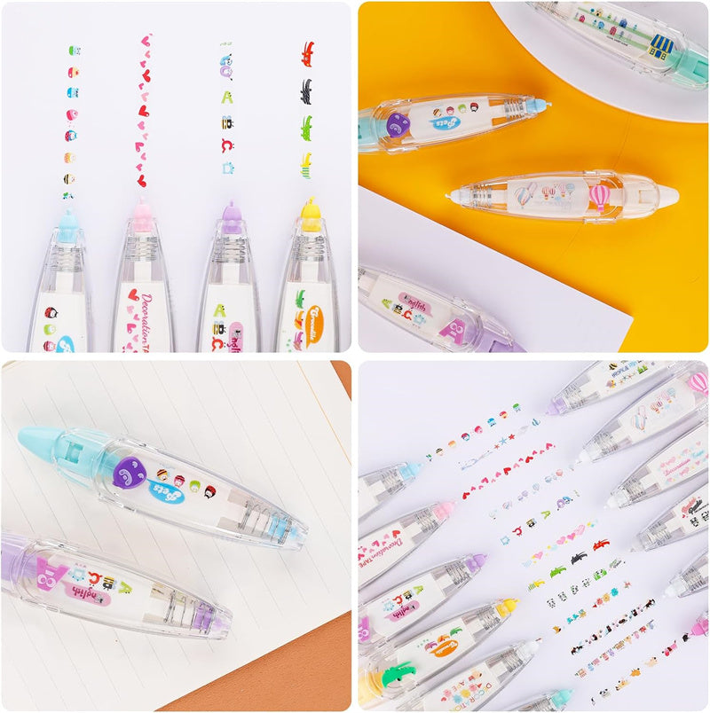 Aiitle DIY Cute Animals Press Tape Decorative Pen