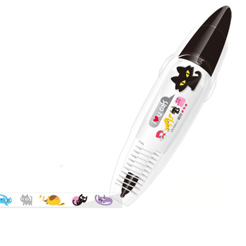 Aiitle DIY Cute Animals Press Tape Decorative Pen