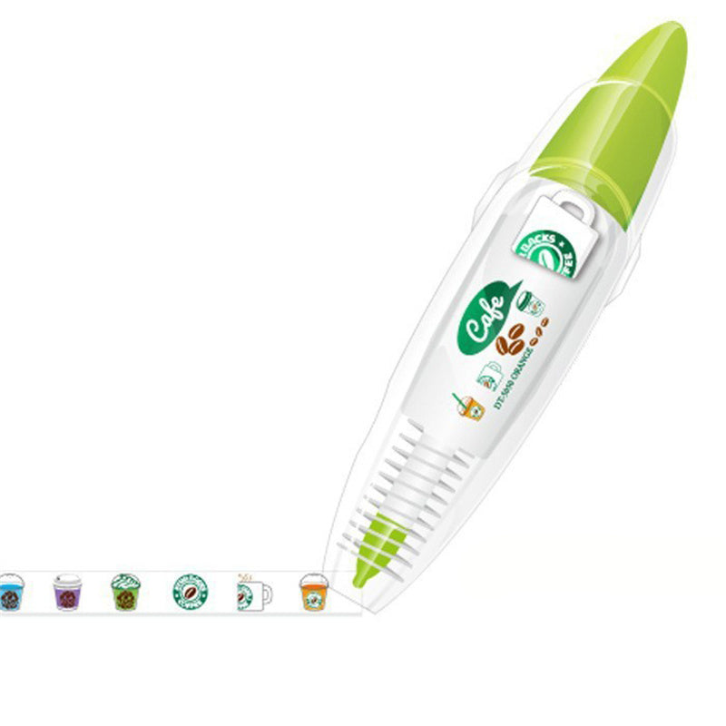 Aiitle DIY Cute Animals Press Tape Decorative Pen