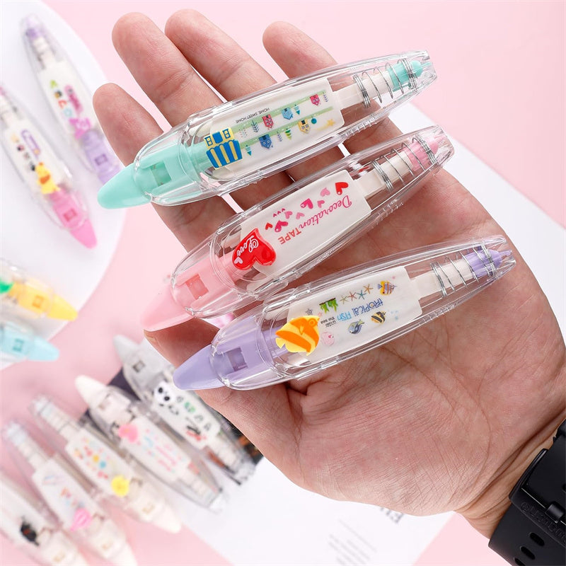 Aiitle DIY Cute Animals Press Tape Decorative Pen
