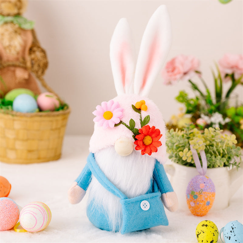 Aiitle Easter Floral Bunny Gnomes Decor