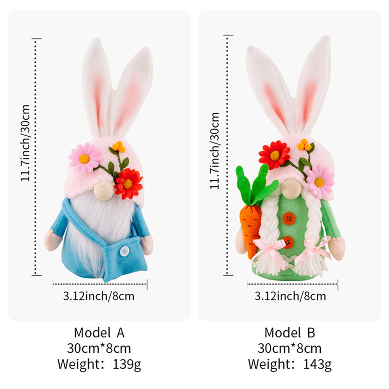 Aiitle Easter Floral Bunny Gnomes Decor