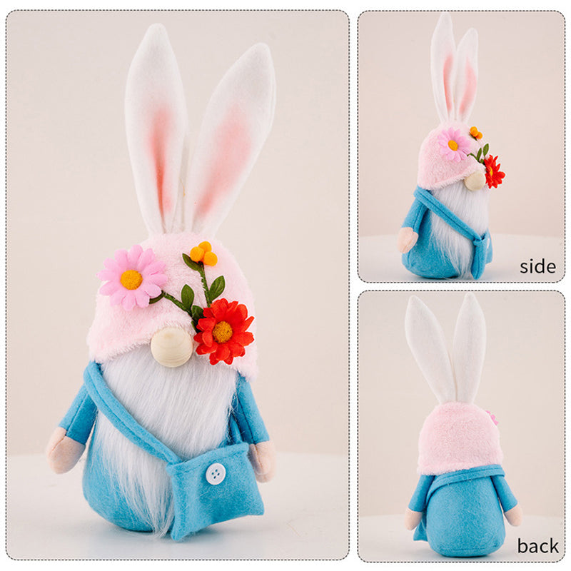 Aiitle Easter Floral Bunny Gnomes Decor