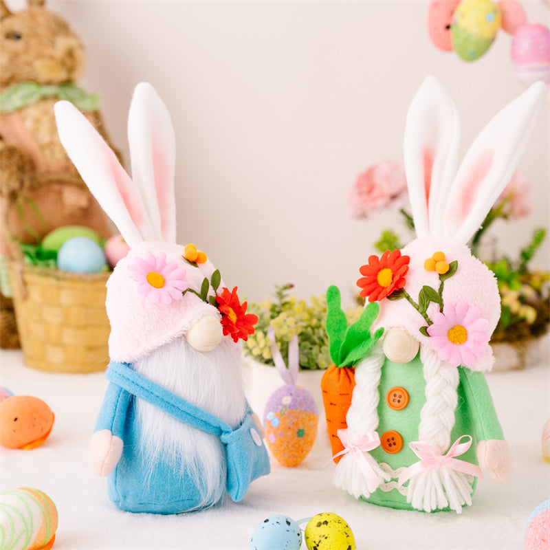 Aiitle Easter Floral Bunny Gnomes Decor