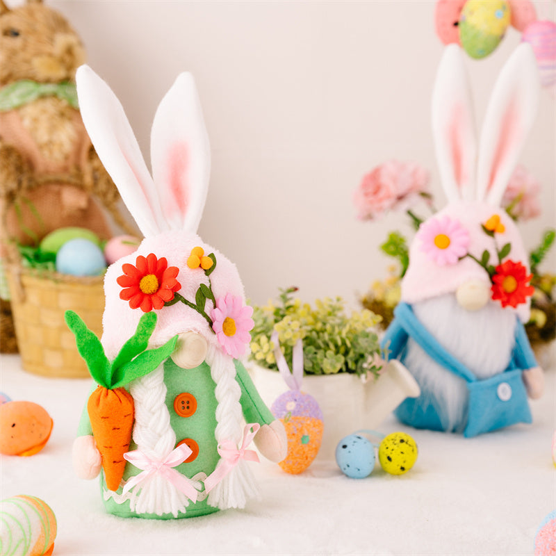 Aiitle Easter Floral Bunny Gnomes Decor