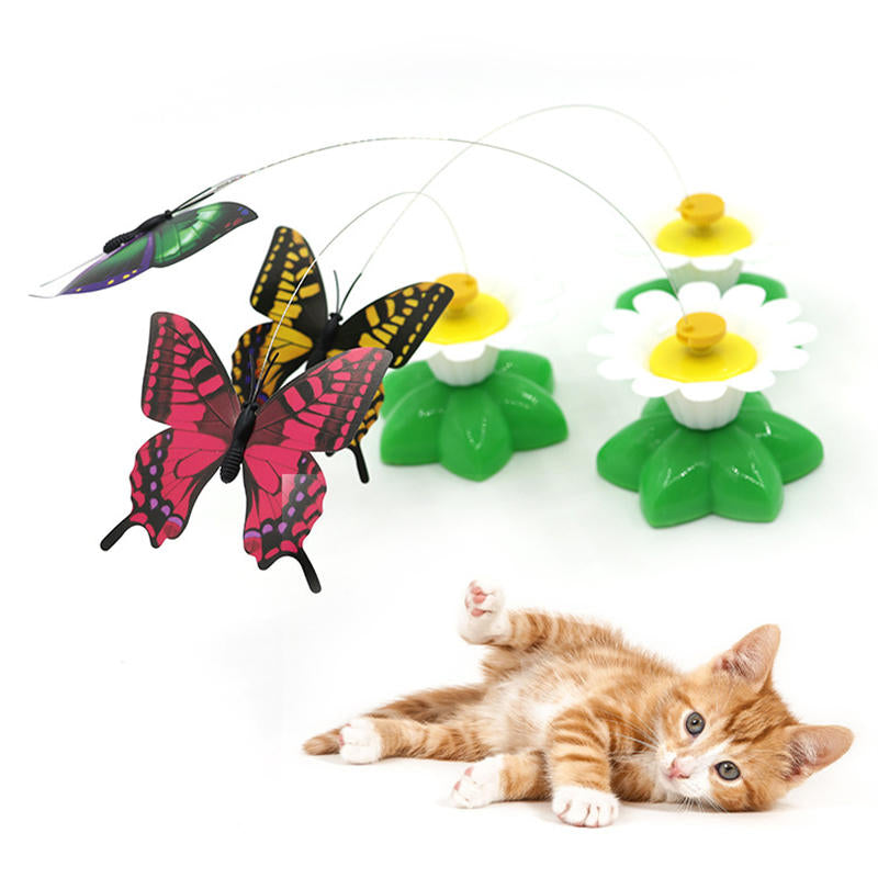 Electric rotating butterfly cat toy best sale