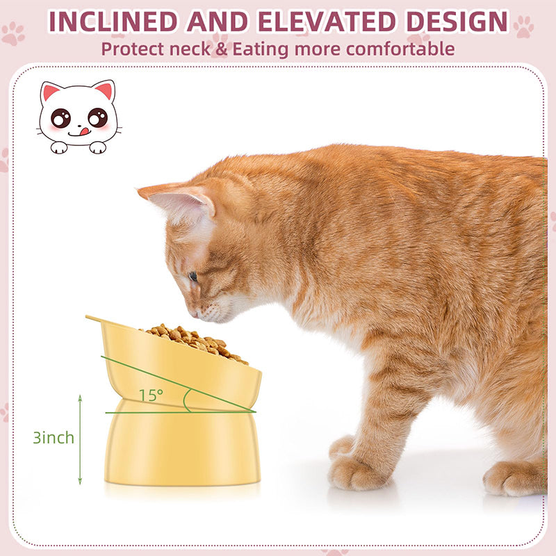 Aiitle Ergonomic Tilted Cat Bowl Buy 1 Get 1 Free