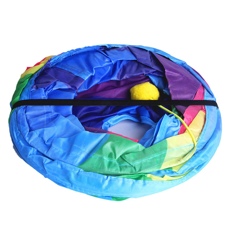 Aiitle Foldable Rainbow Cat Tunnel Toy