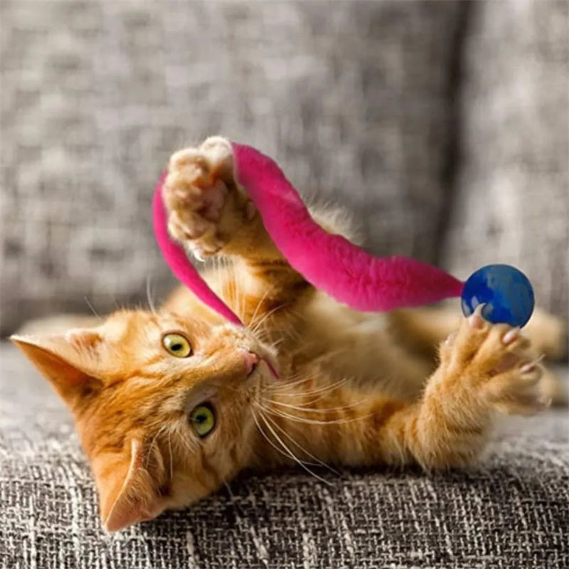 Aiitle Fun Cat Toy Wiggly Ball with Tail