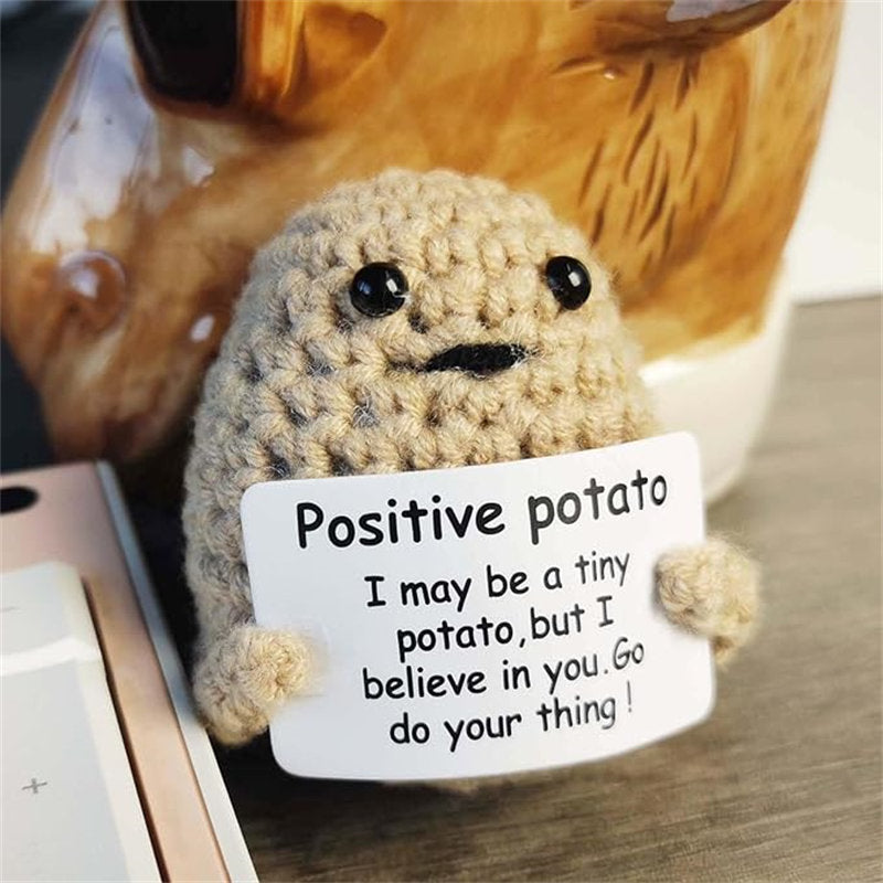 Aiitle Funny Gift Mini Knitted Positive Potato