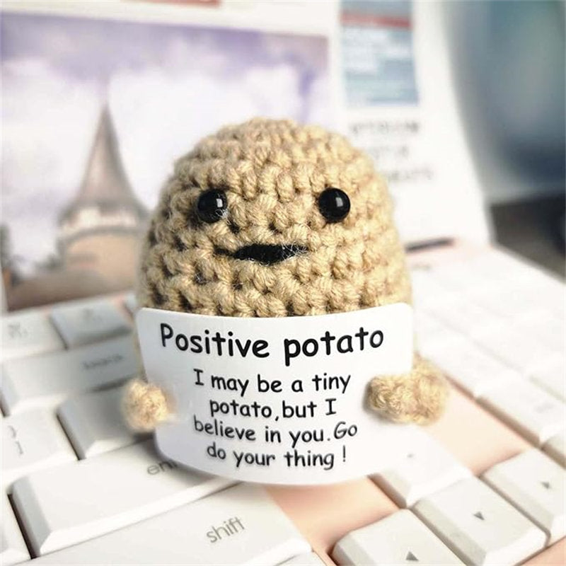 Aiitle Funny Gift Mini Knitted Positive Potato