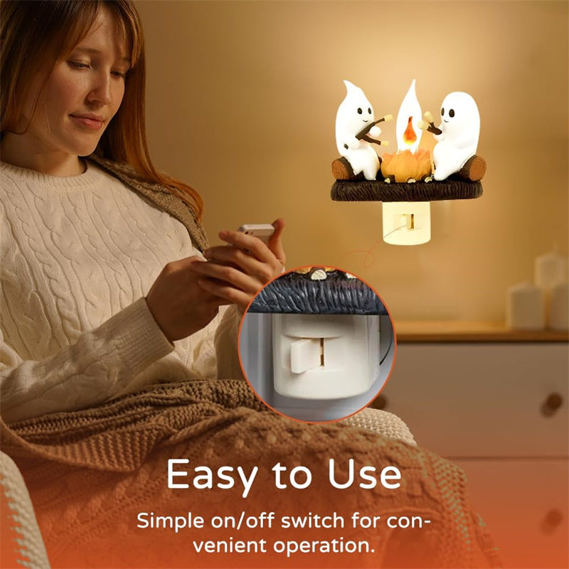 Aiitle Ghost Campfire Flickering Night Light