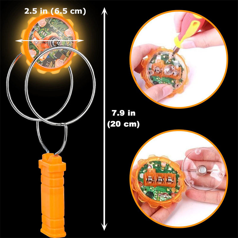 Aiitle LED Light Luminous Fidget Spinner Magnetic Gyro Toy