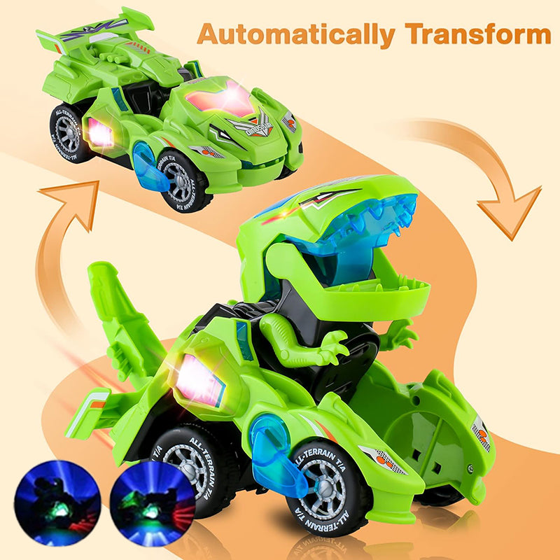 Aiitle Led Dinosaur Transformation Car Toy