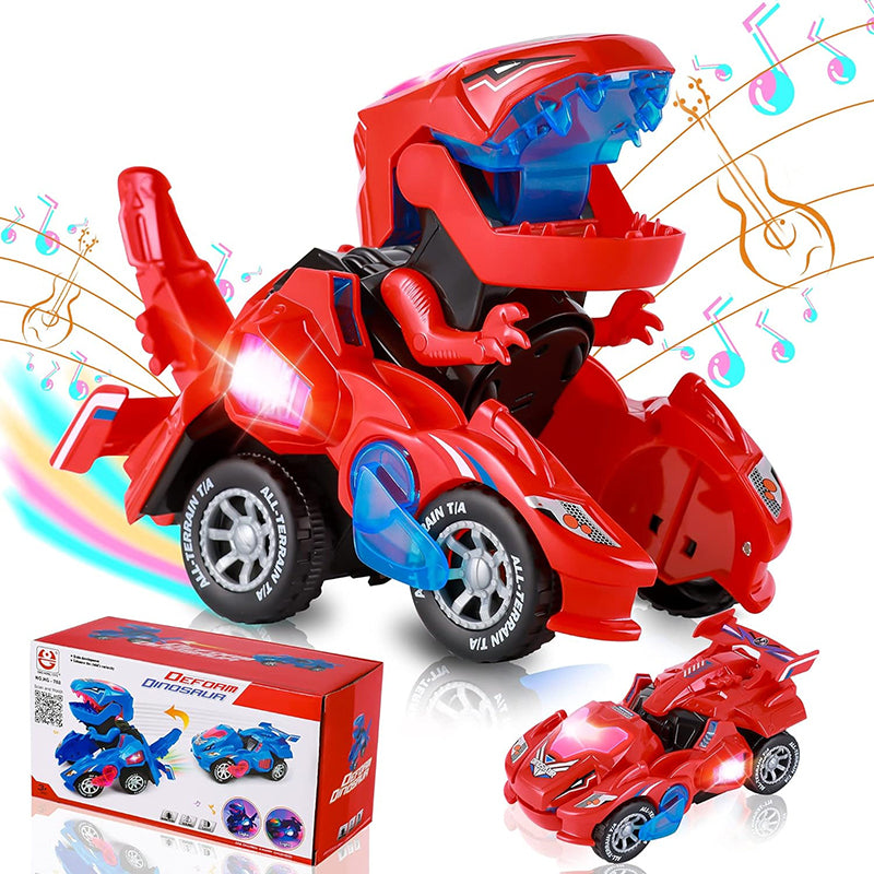 Aiitle Led Dinosaur Transformation Car Toy