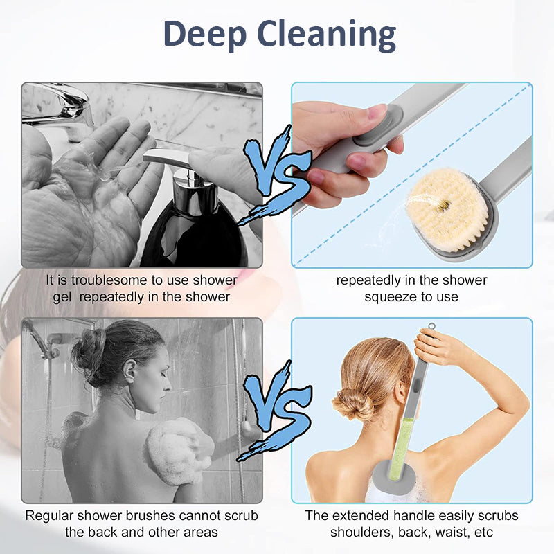 Aiitle Long Handle Bath Massage Cleaning Brush